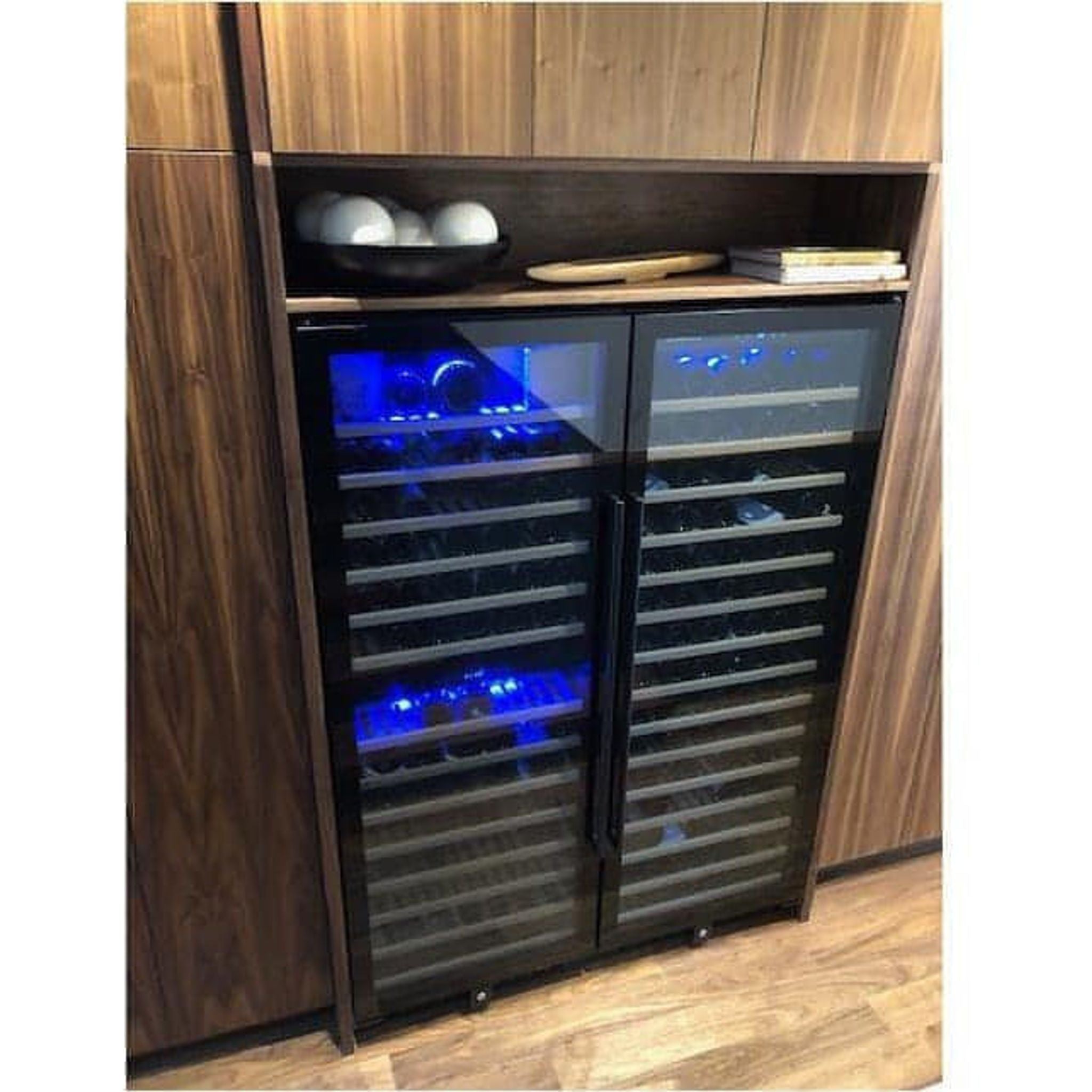 Dunavox GRANDE-181 - 655mm Width - Dual Zone - 181 Bottle - Built In / Freestanding Tall Wine Cooler - DX-181.490DBK