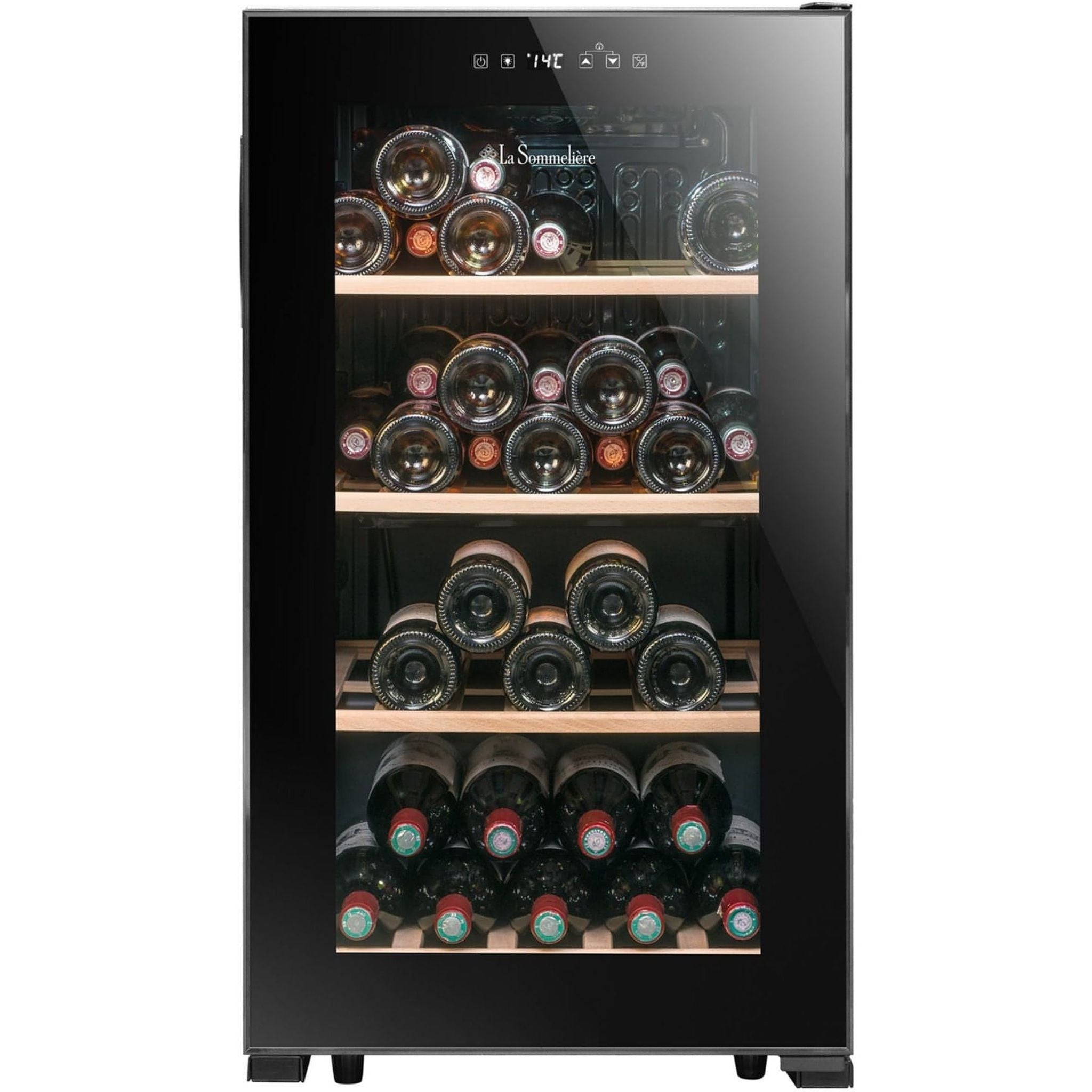 La Sommeliere - 52 Bottle - Freestanding Wine Fridge - LS52BLACK