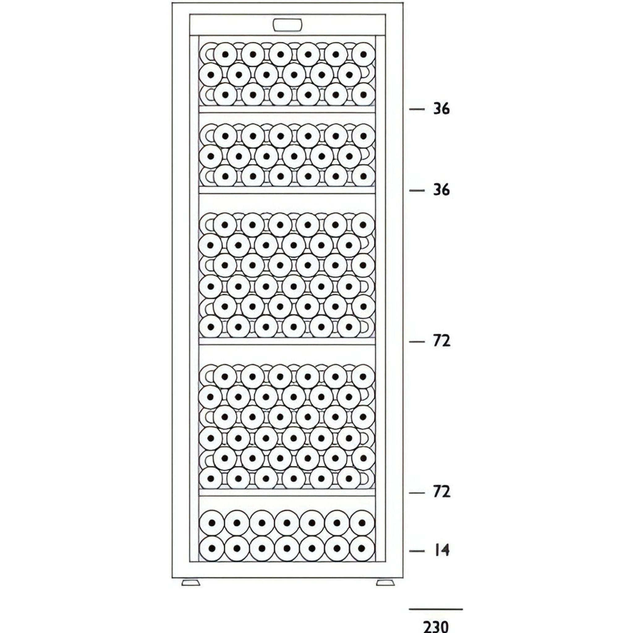 Artevino Oxygen - 230 Bottle - Maturing Wine Cabinet OXG1T230NPD - Solid Door