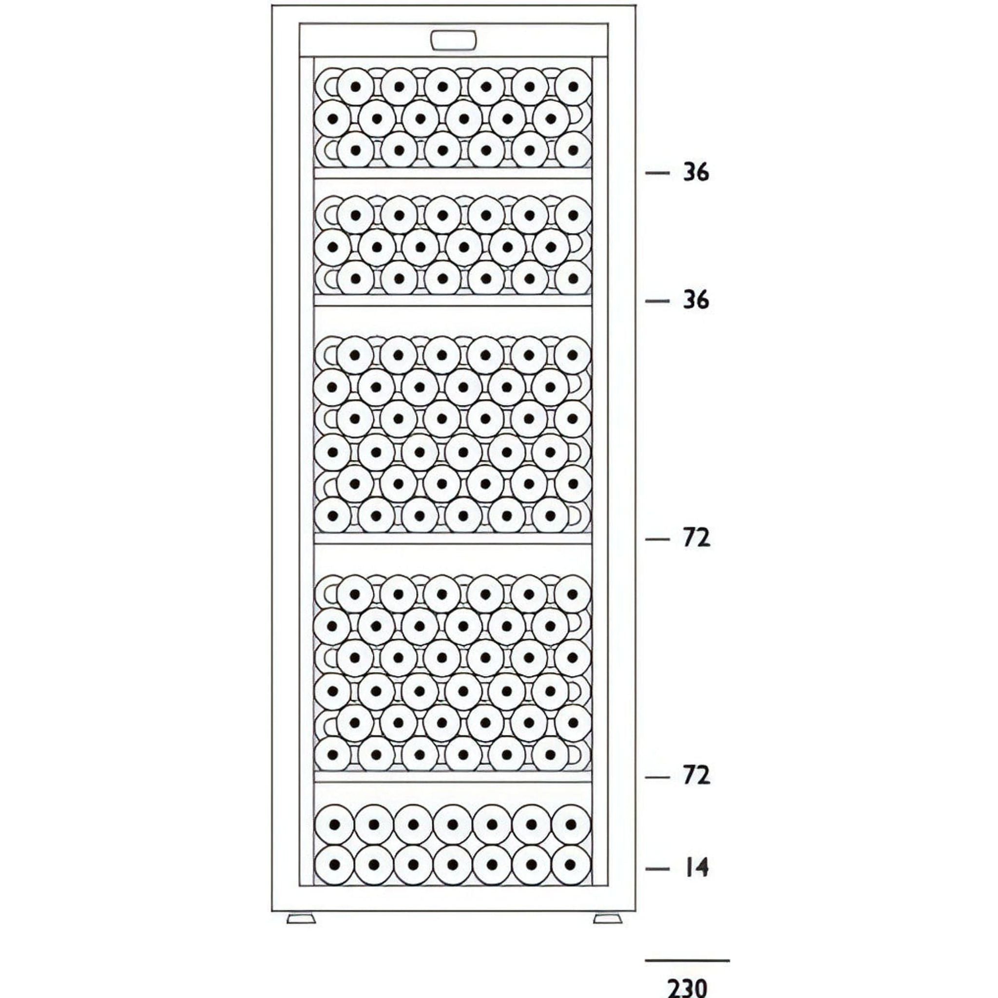 Artevino Oxygen - 230 Bottle - Maturing Wine Cabinet OXG1T230NVSD - Glass Door