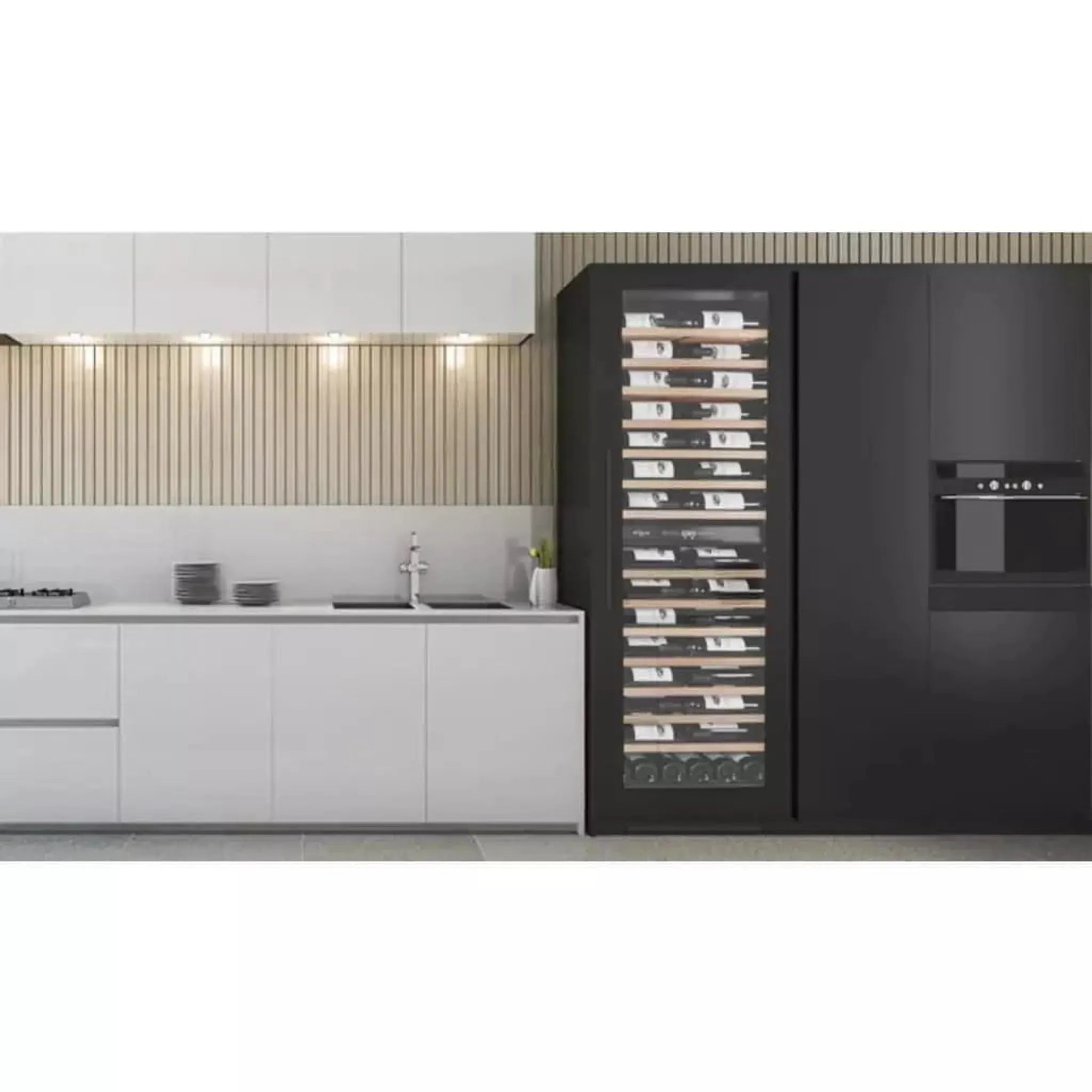 mQuvée - 600mm - Built in/Freestanding - WineCave 187 Anthracite Black Label-view