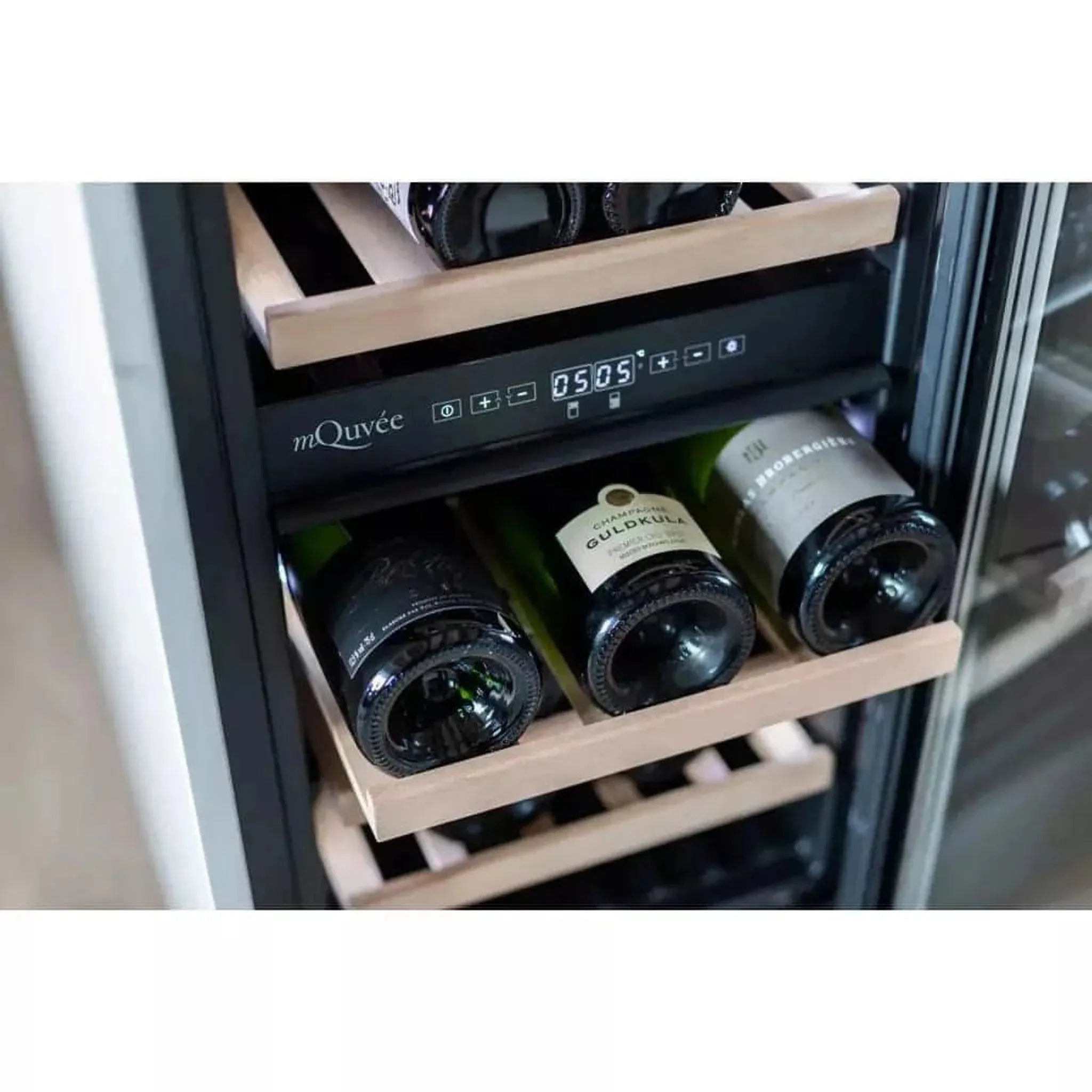 mQuvée - 400mm - Undercounter Wine Fridge - WineCave 700 40D - Anthracite Black