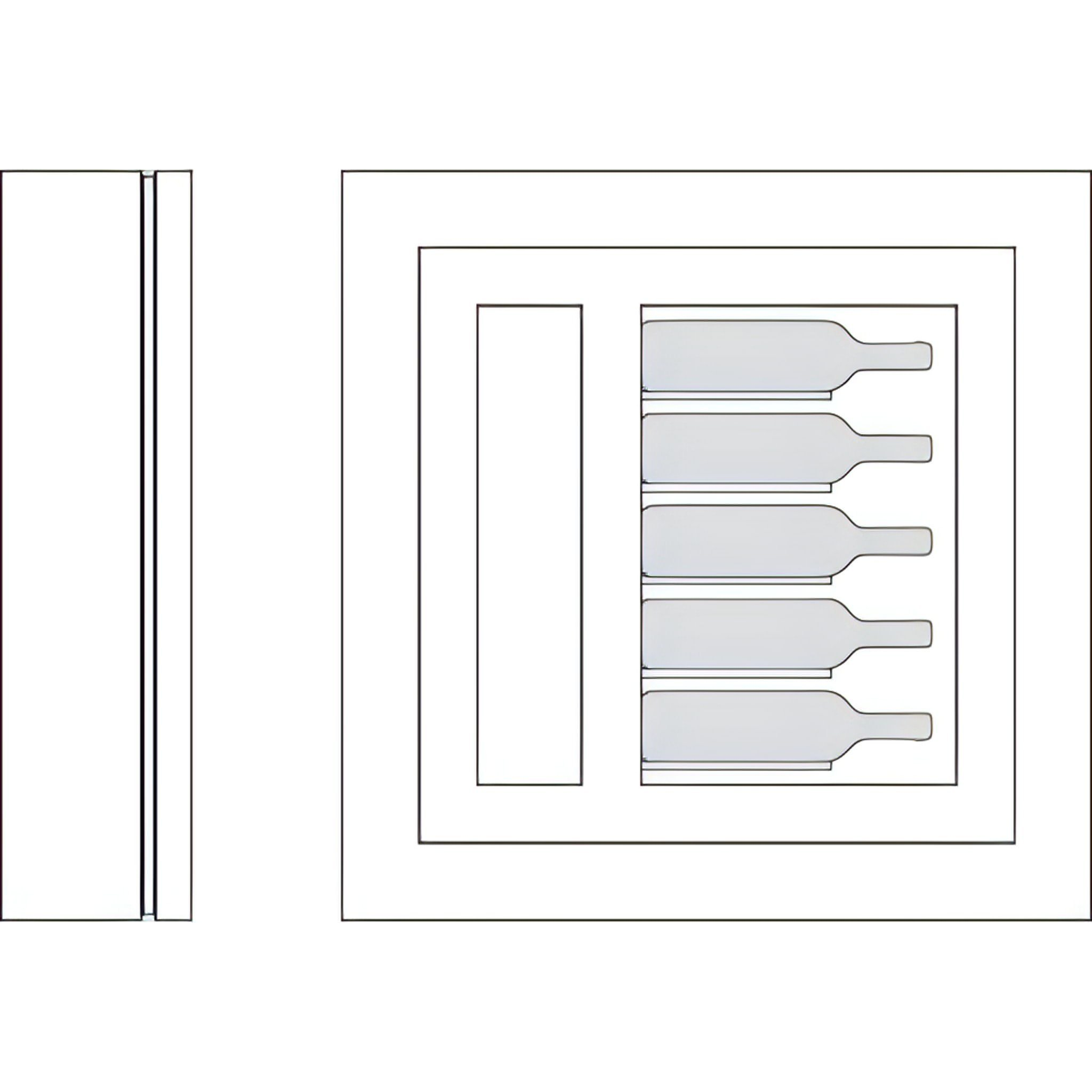 Quadro Vino - Wine Wall QV52 - 5 Bottle Display Unit