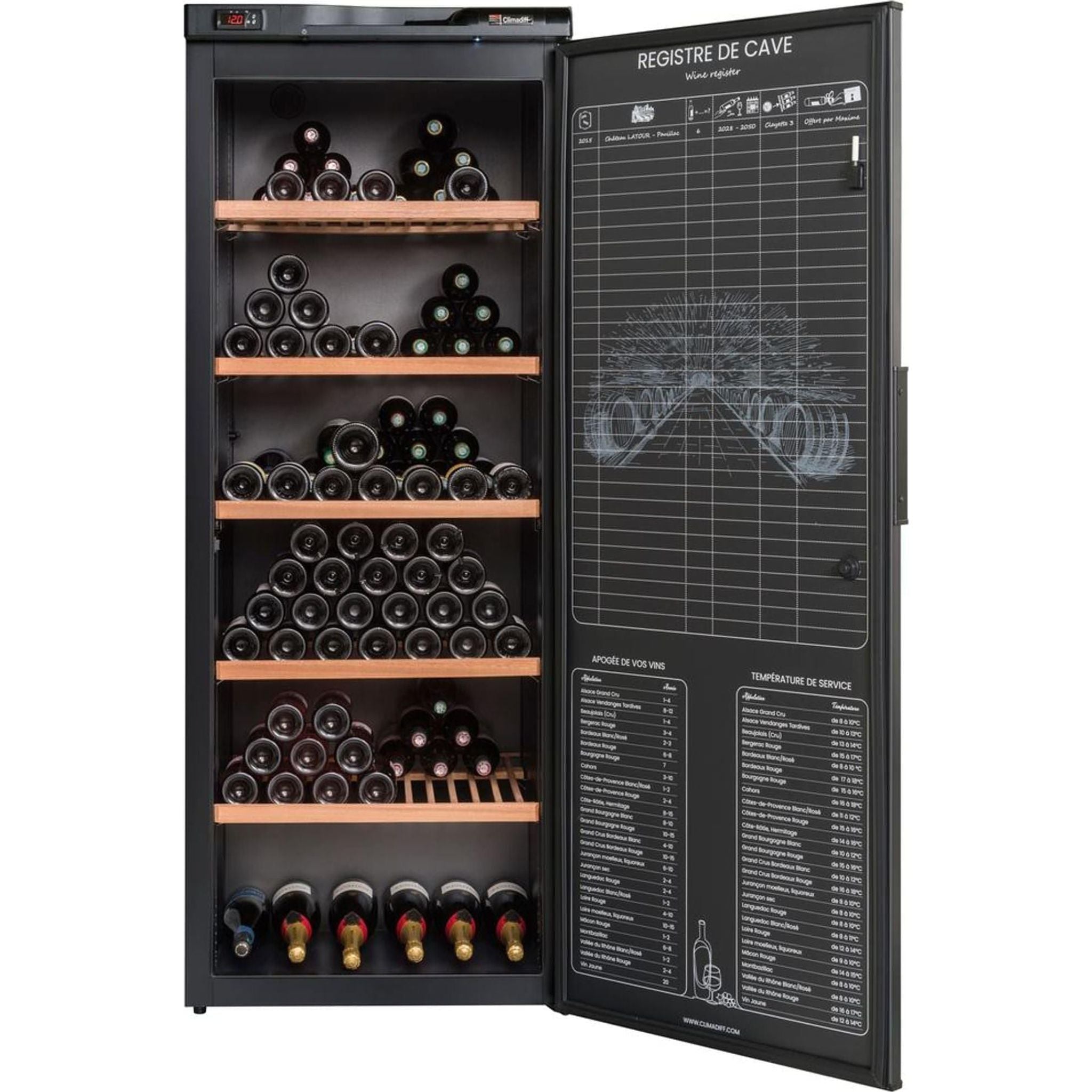 Climadiff - 294 Bottle Ageing Wine Cabinet RESERVE 300XL