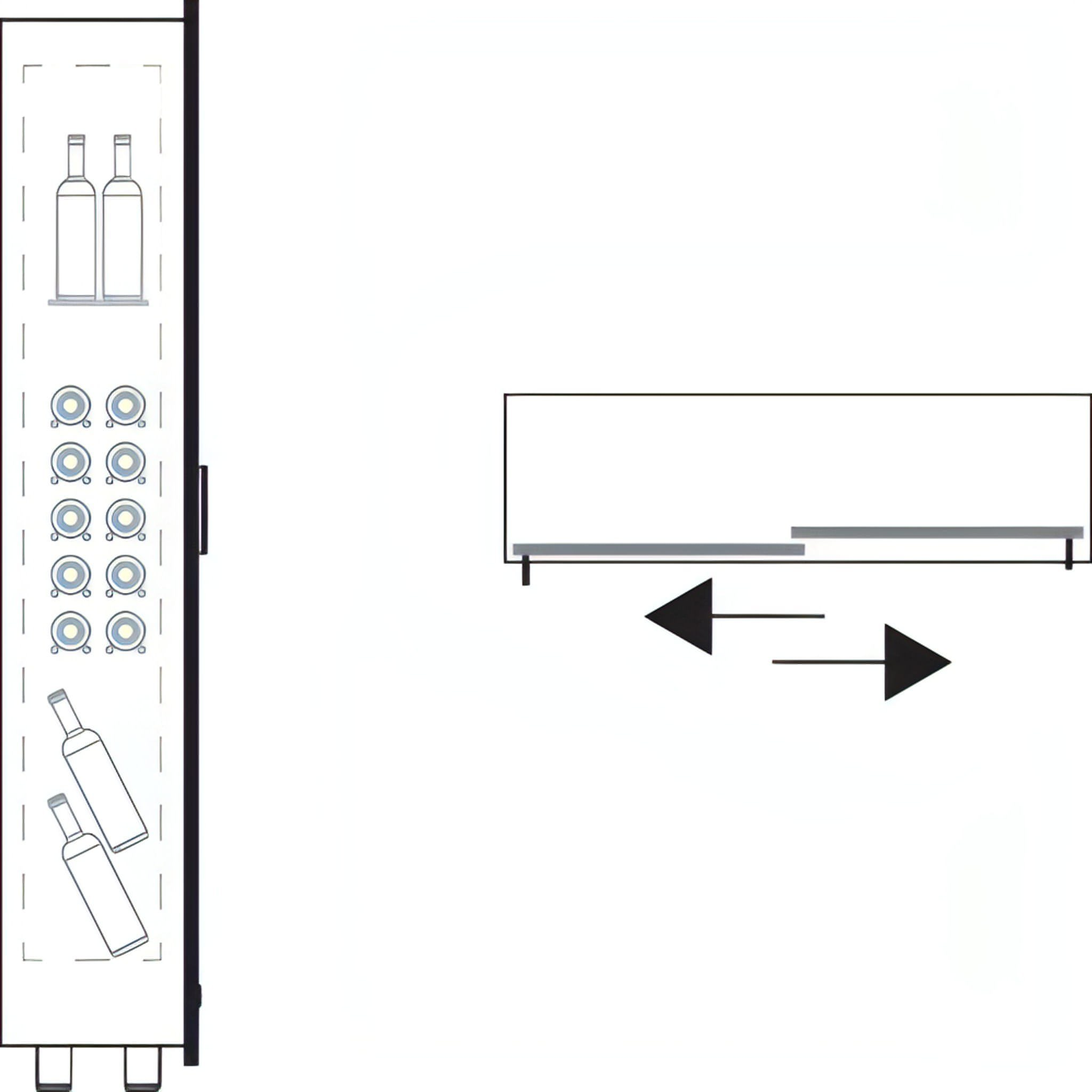 Teca B - Built in Wine Wall TE-B14 - Customisable Shelving - For Home Use