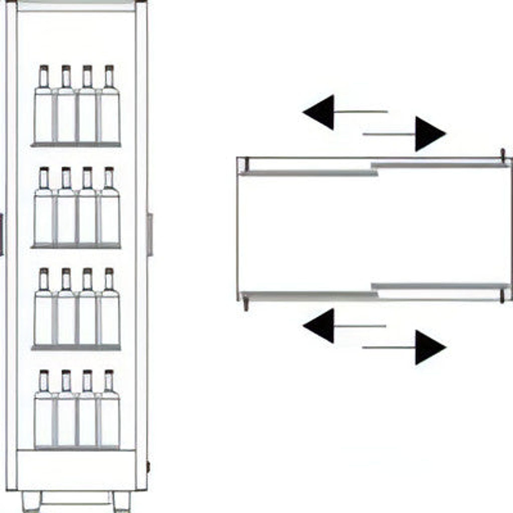 Teca Vino - Wine Wall TV13 - Glass Shelving - For Restaurant Use