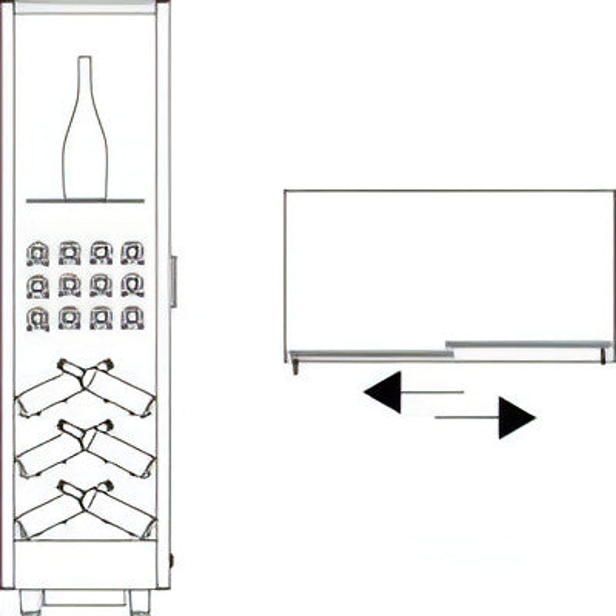 Teca Vino - Wine Wall TV14 - Customisable Shelving - For Restaurant Use