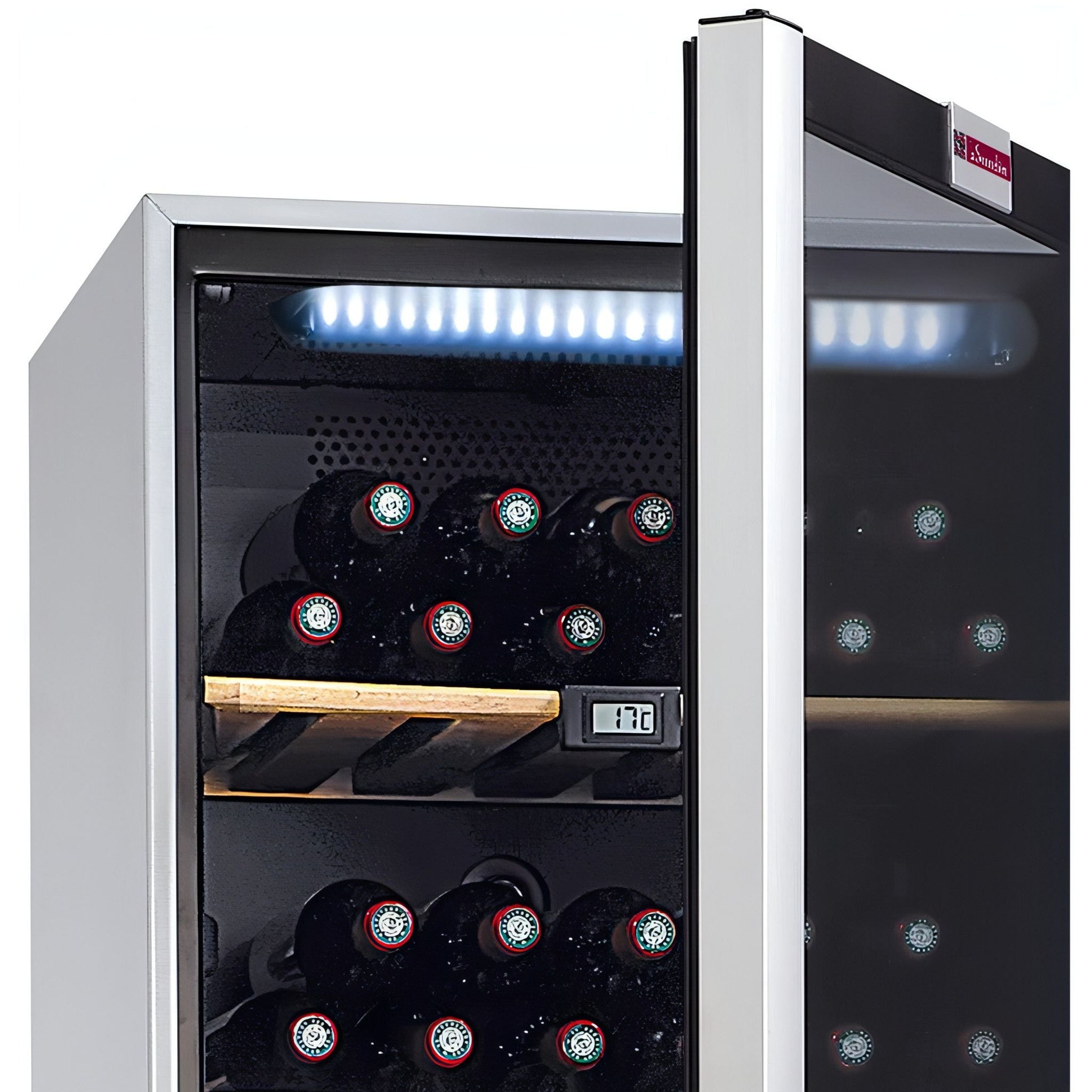 Grade A1 - La Sommeliere - 195 Bottles Freestanding Single or Multi Zone Wine Cabinet VIP185