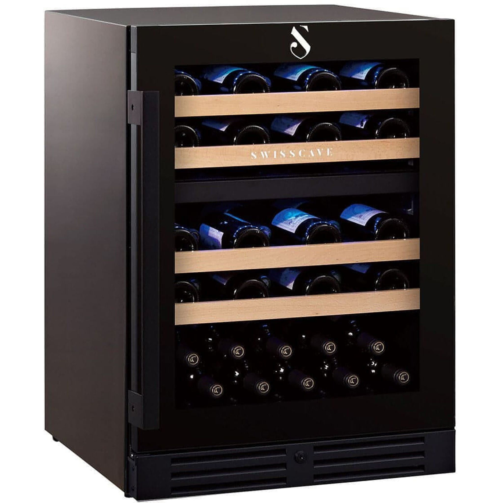 SWISSCAVE Classic - 600mm Dual Zone - 40 Bottles - Freestanding / Built in Wine Cooler - WL155DF