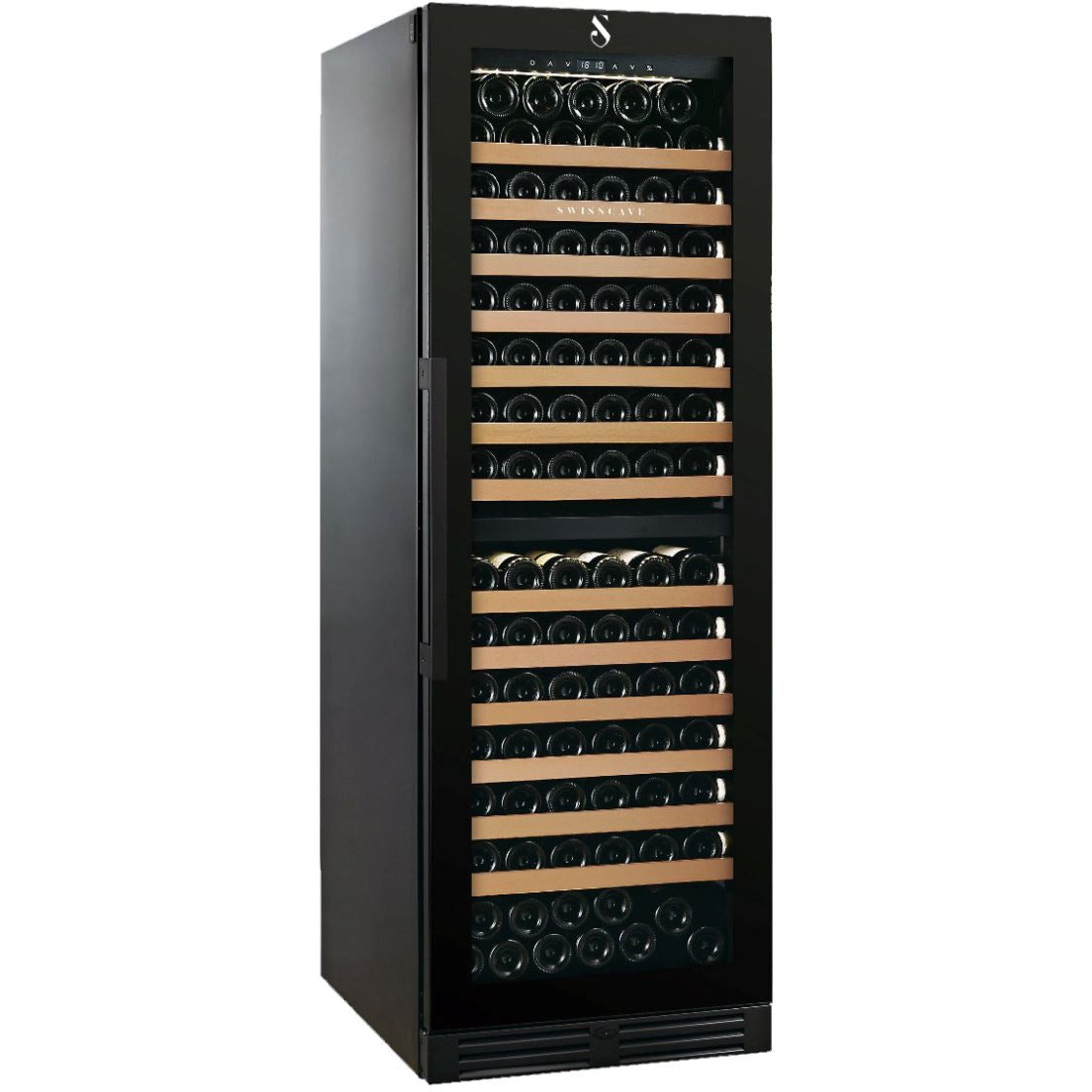 SWISSCAVE Premium - 600mm Dual Zone - 152 Bottle - Freestanding / Built in Wine Cooler - WLB-460DF-MIX