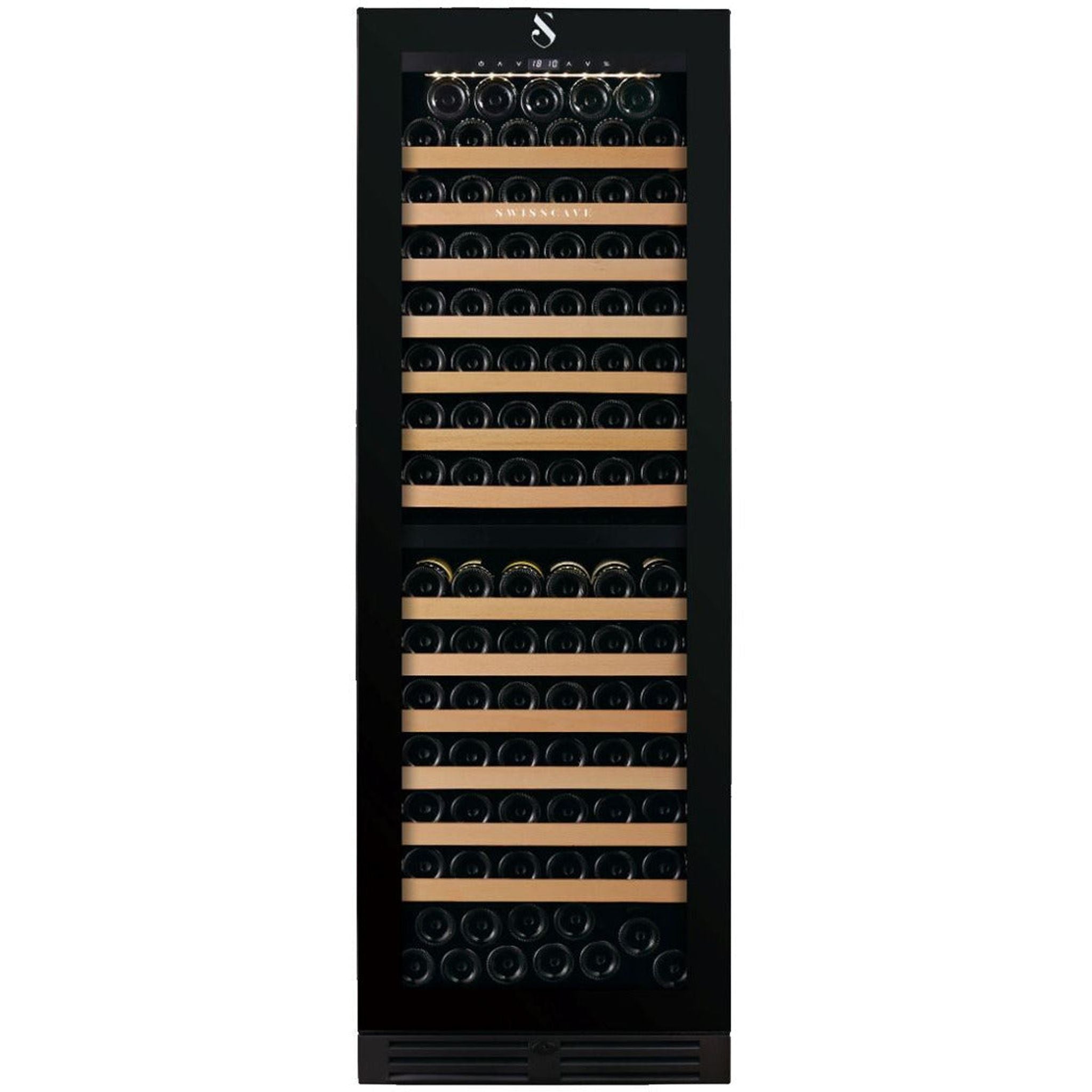 SWISSCAVE Premium - 600mm Dual Zone - 152 Bottle - Freestanding / Built in Wine Cooler - WLB-460DF-MIX