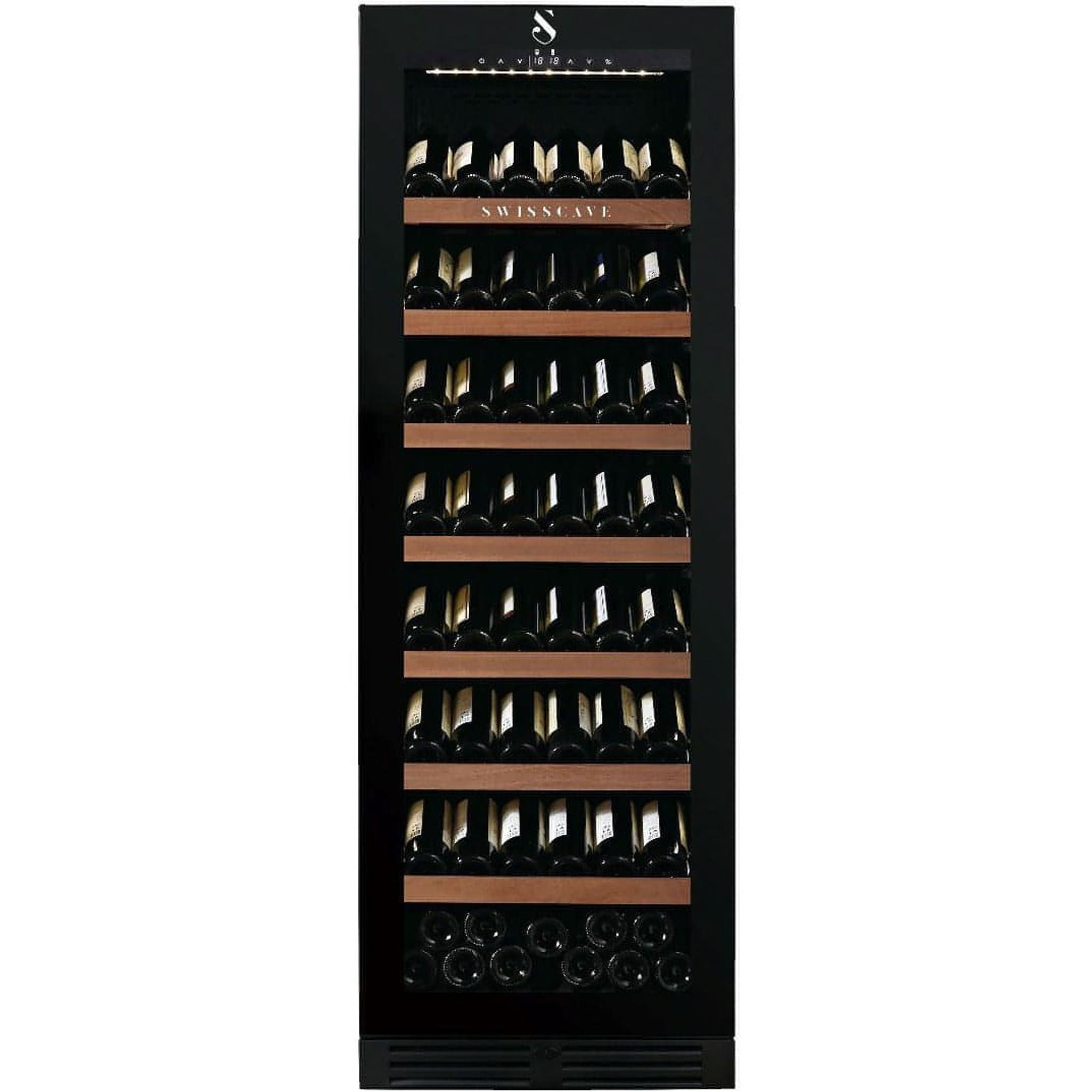 SWISSCAVE Premium - 600mm - 140 Bottle - Freestanding / Built in Wine Cooler - WLB460FLD-MIX