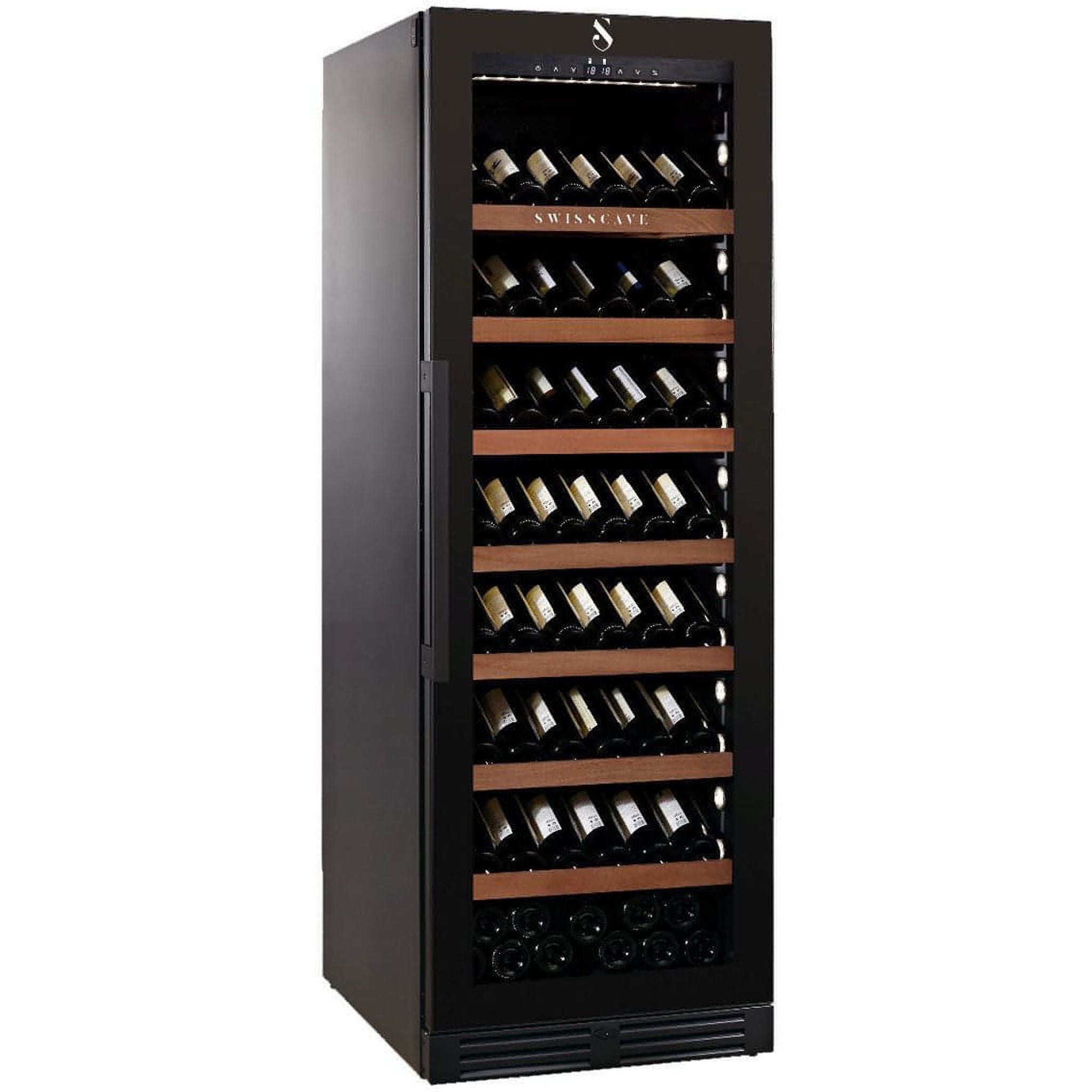 SWISSCAVE Premium - 600mm - 140 Bottle - Freestanding / Built in Wine Cooler - WLB460FLD-MIX