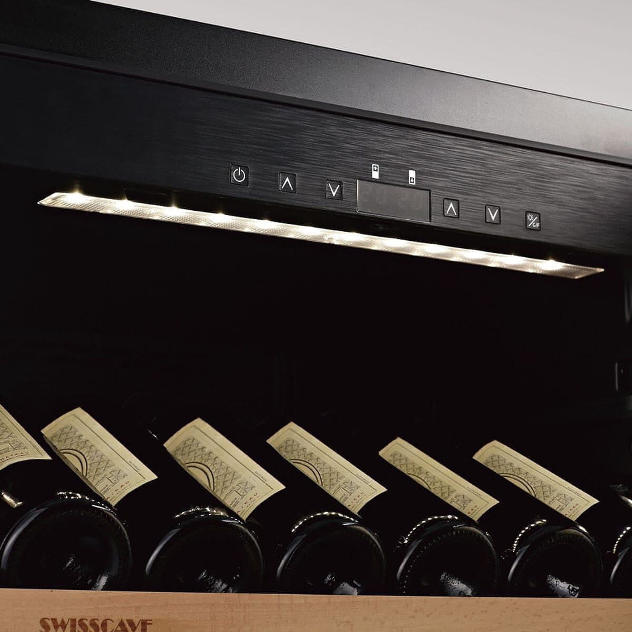 SWISSCAVE Premium - 600mm - 140 Bottle - Freestanding / Built in Wine Cooler - WLB460FLD-MIX