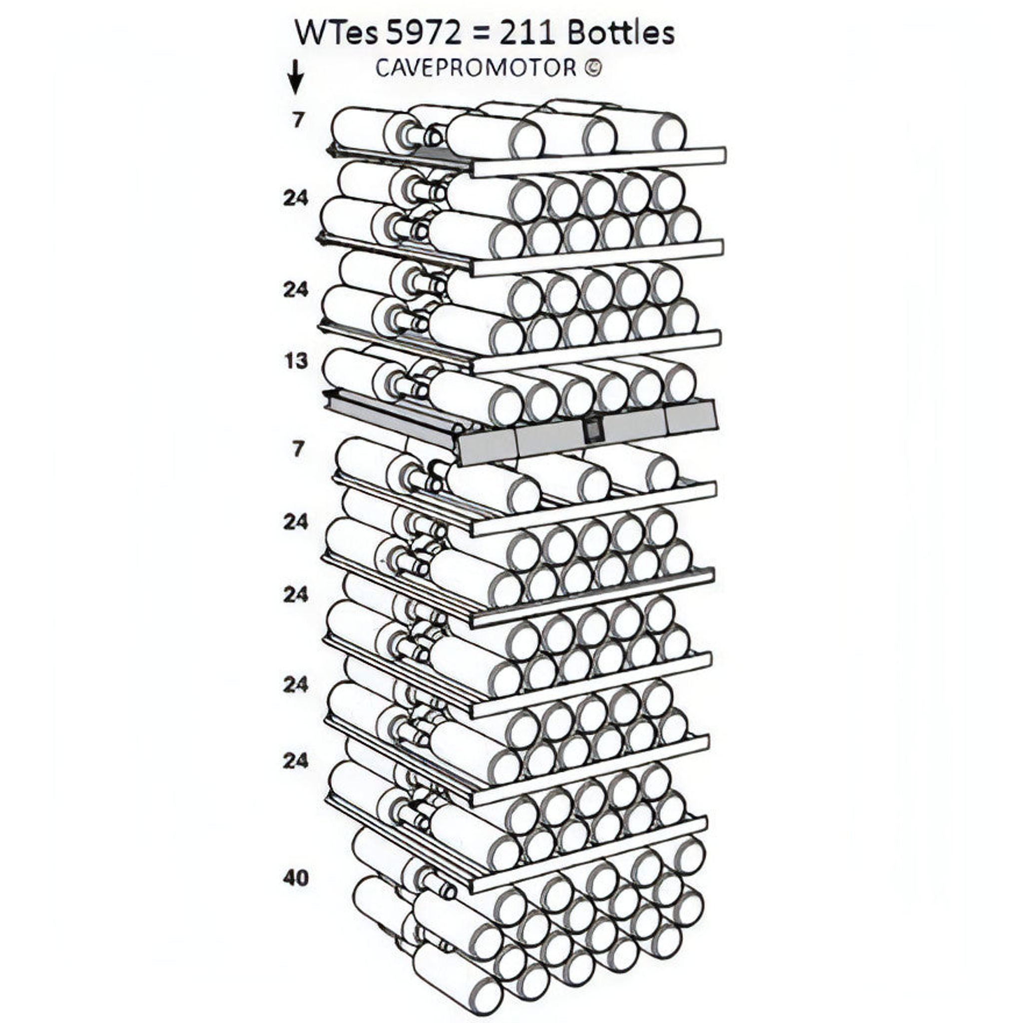 Liebherr - 211 Bottle Dual Temperature Zone freestanding Wine Fridge WTES 5972