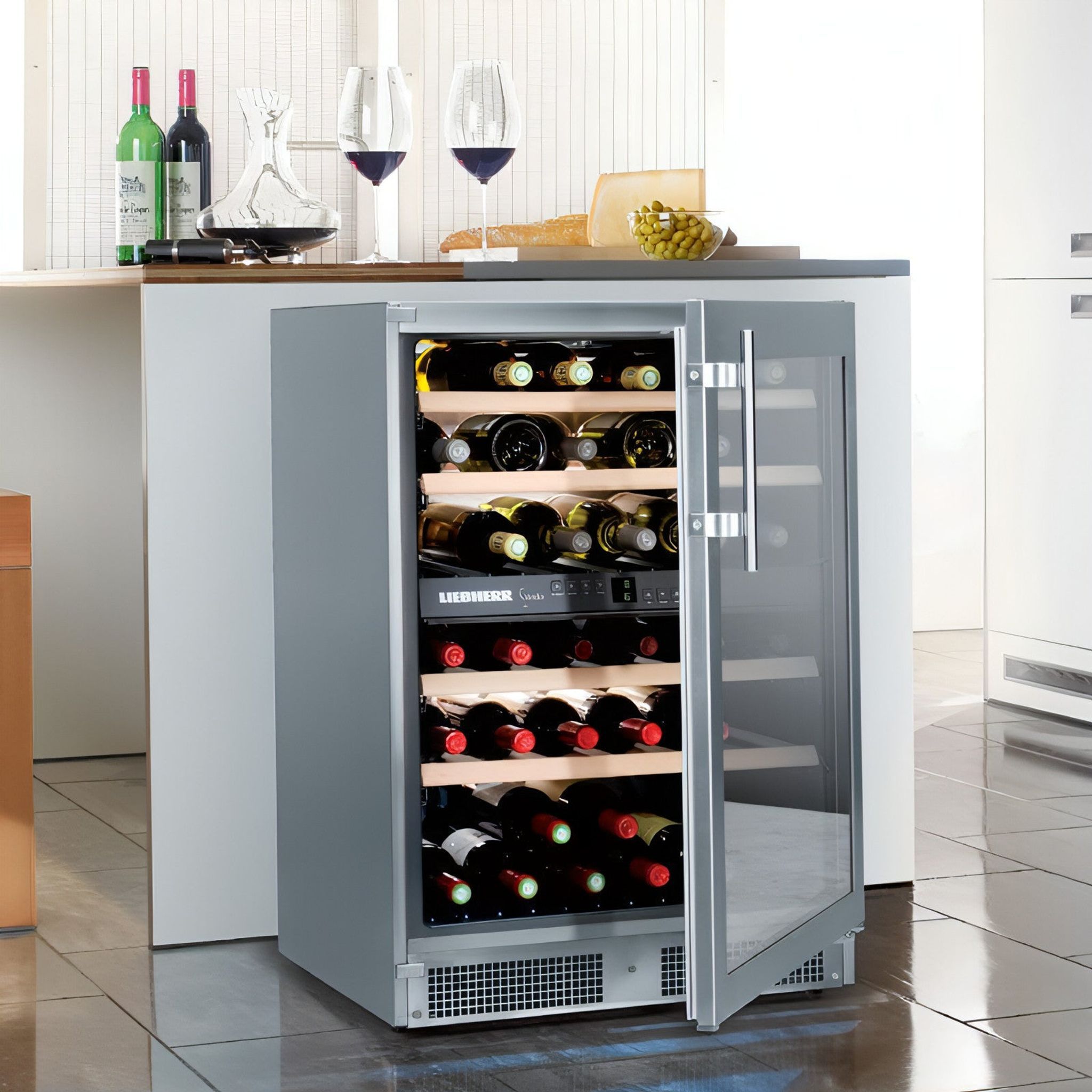 Liebherr - 34 Bottle Freestanding Dual Temperature Zone Wine Cooler WTes 1672