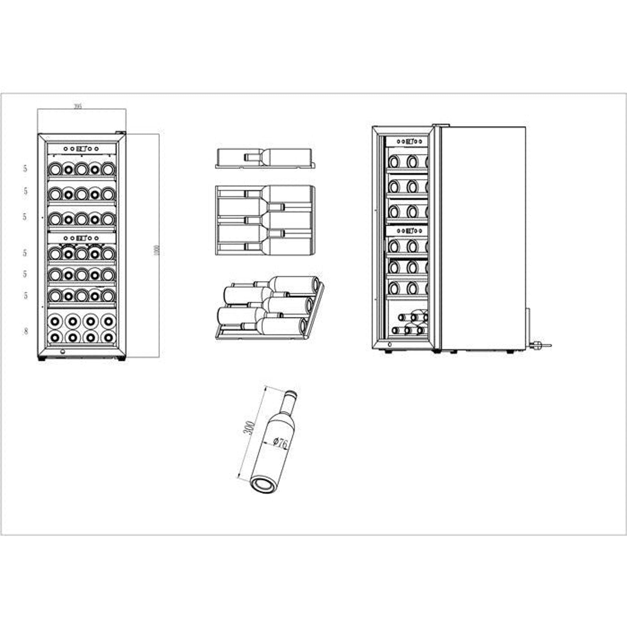 mQuvée - Wine Expert 38 Dual Zone Freestanding Wine Cooler - Stainless Steel