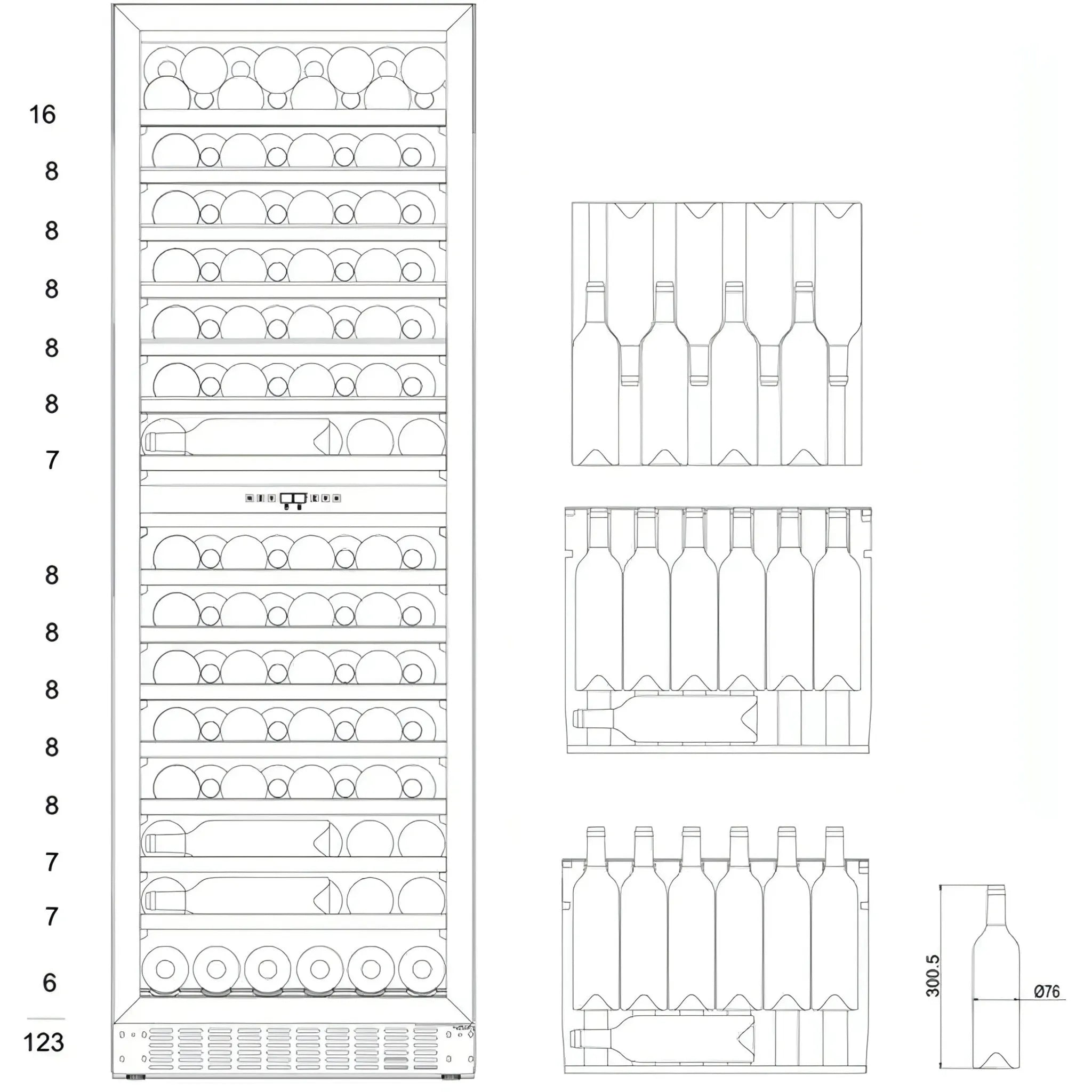 mQuvée - 600mm - Built in/Freestanding - WineCave Exclusive - 187 Powder White