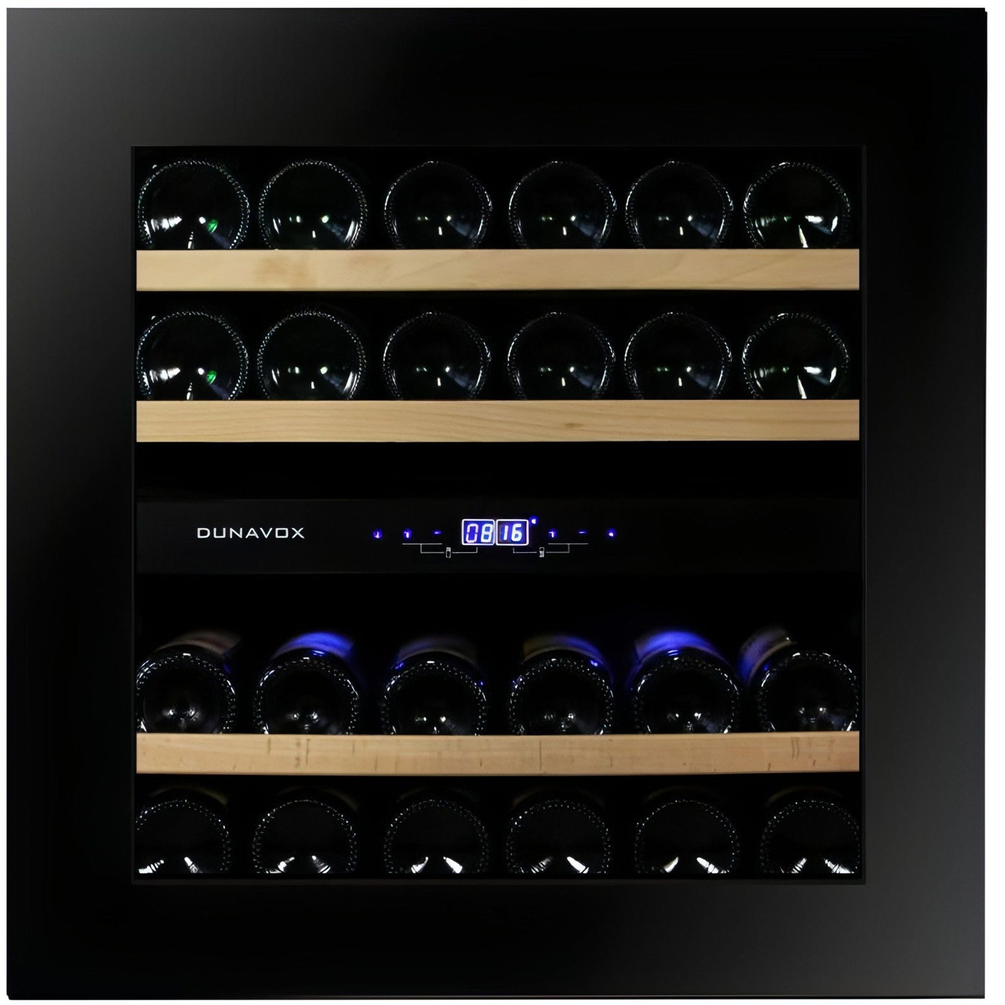 Dunavox GLANCE-25 - Dual Zone 25 Bottle - Integrated Wine Cooler - DAVG-25.63DB.TO