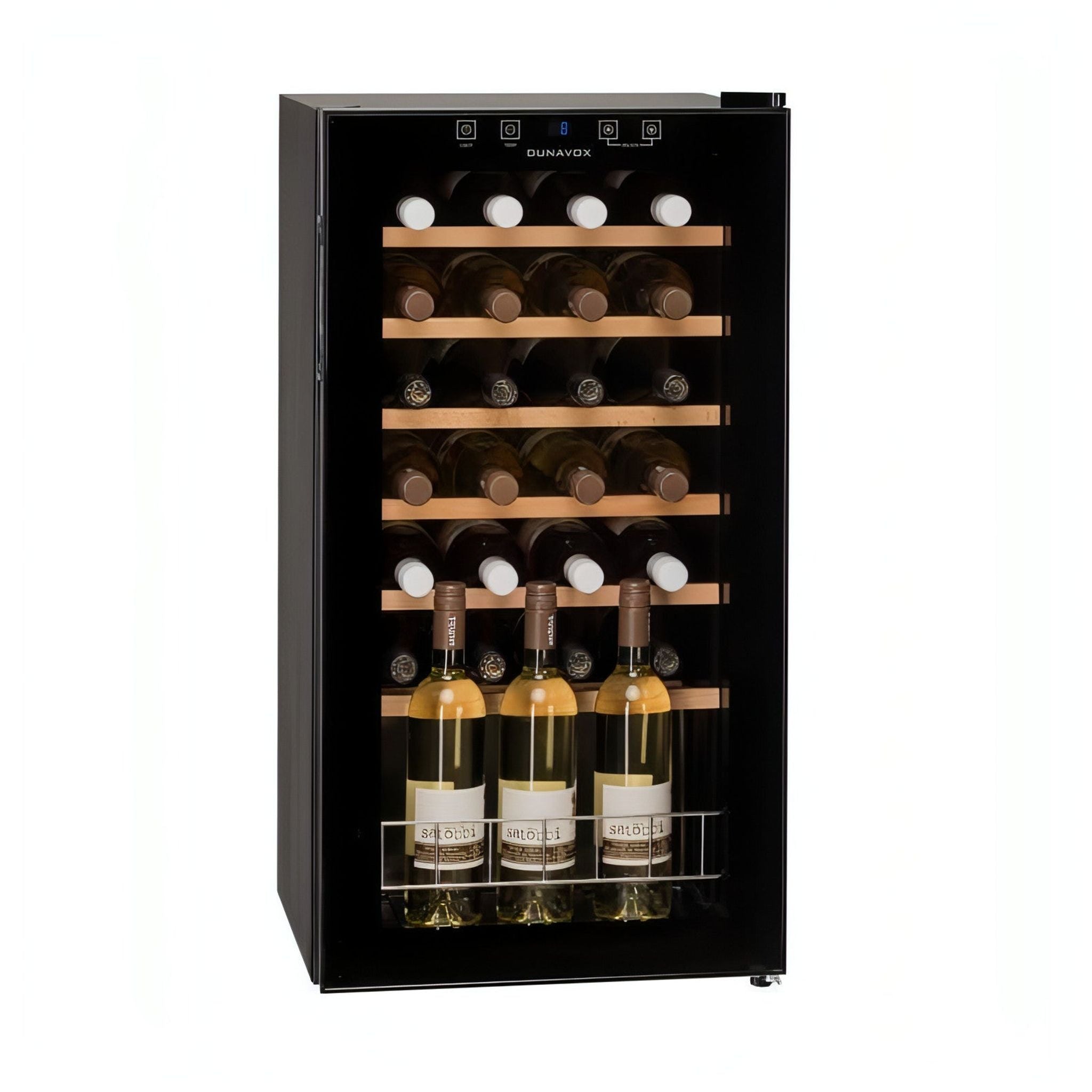 Dunavox HOME-28 - Single Zone 28 Bottle - Freestanding Wine Cabinet - DXFH-28.88