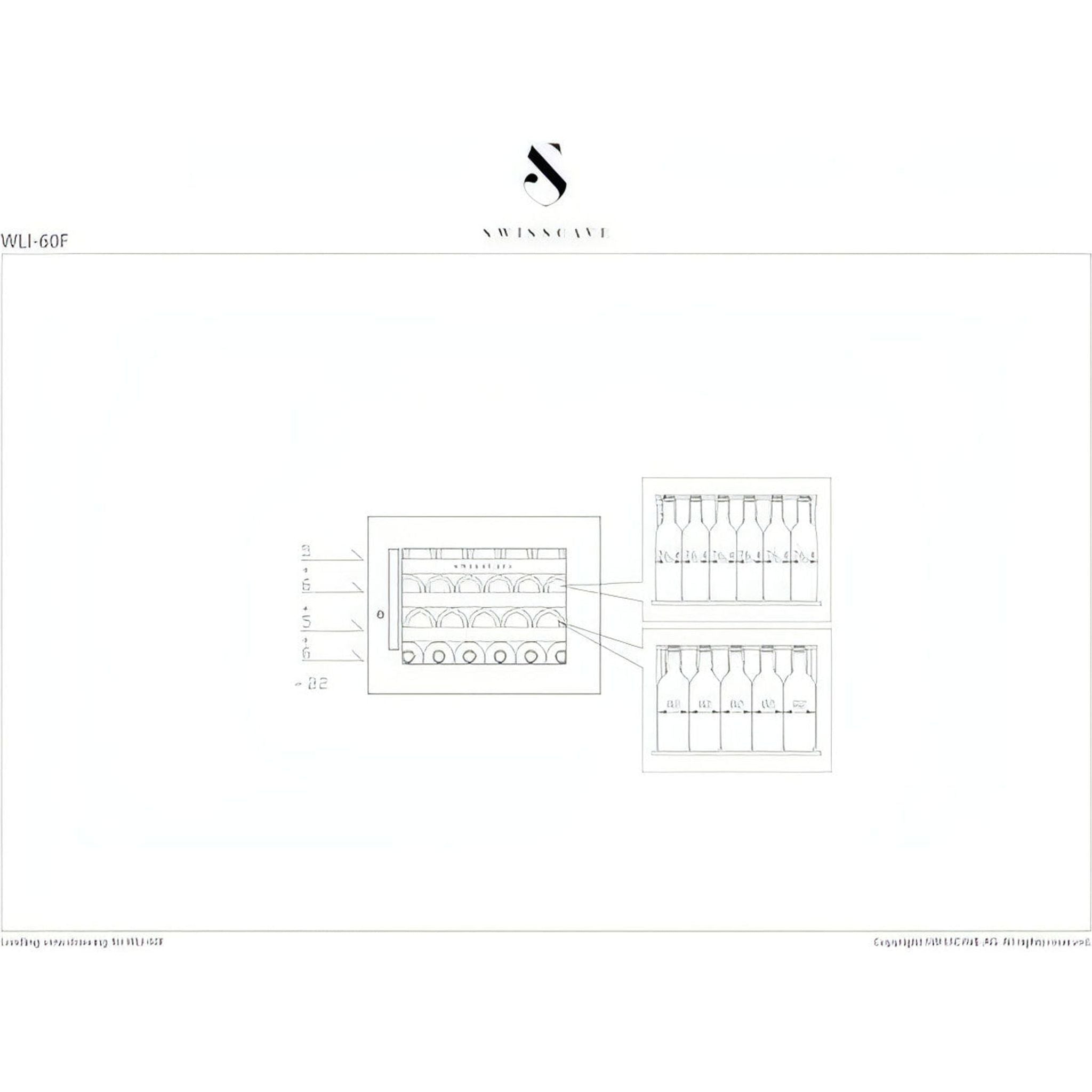 SWISSCAVE - Premium Edition Integrated Single Zone Wine Cooler WLI-160F