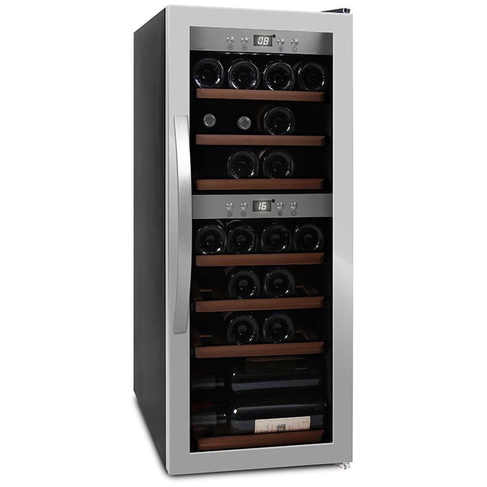 mQuvée - Wine Expert 38 Dual Zone Freestanding Wine Cooler - Stainless Steel