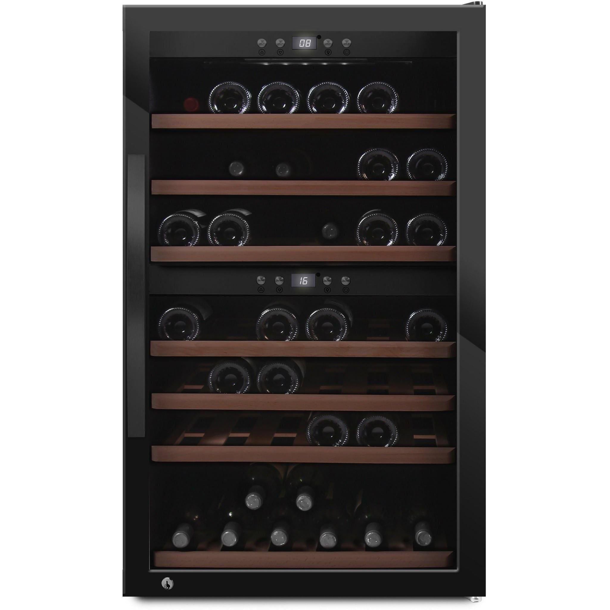 mQuvée - Wine Expert 66 Dual Zone Freestanding Wine Cooler - Black