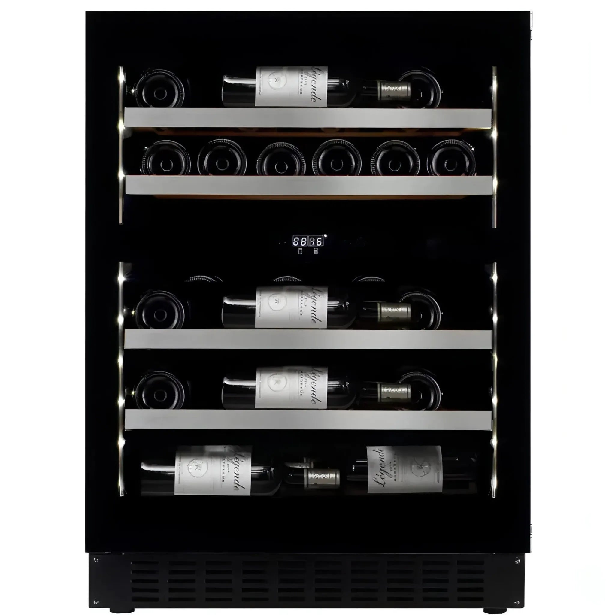 mQuvée - 600mm - Undercounter - WineCave 700 60D Fullglass Black - Push/Pull