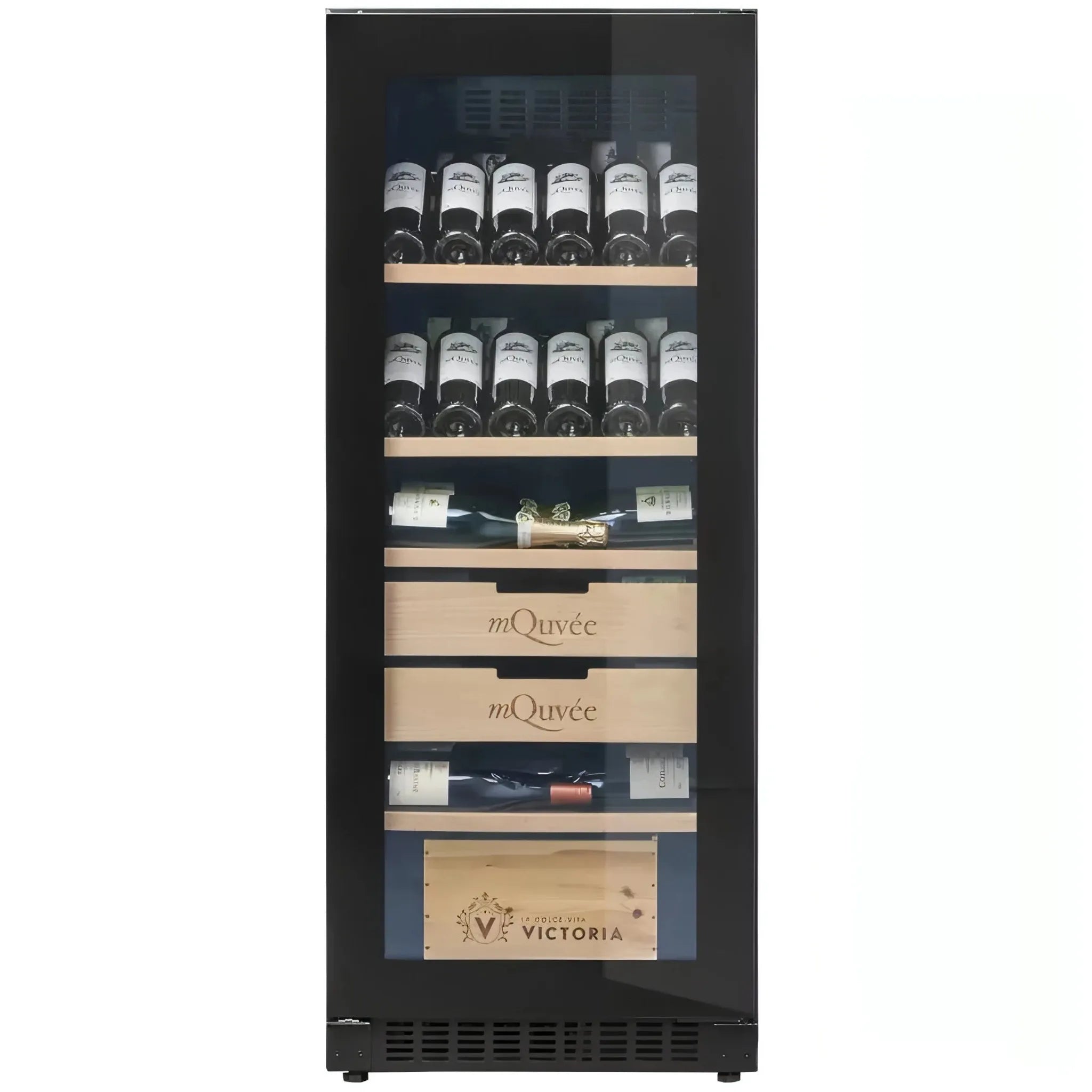 mQuvée - 600mm - Built in/Freestanding - Wine Cabinet - Velvet 100 Glass