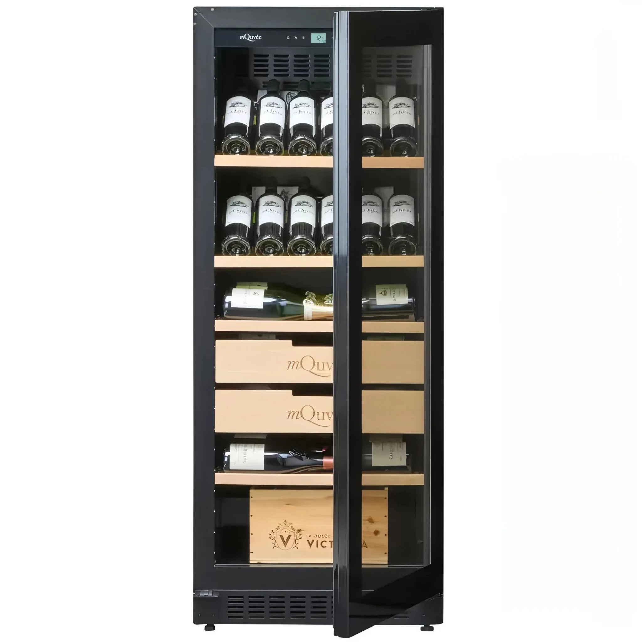 mQuvée - 600mm - Built in/Freestanding - Wine Cabinet - Velvet 100 Glass