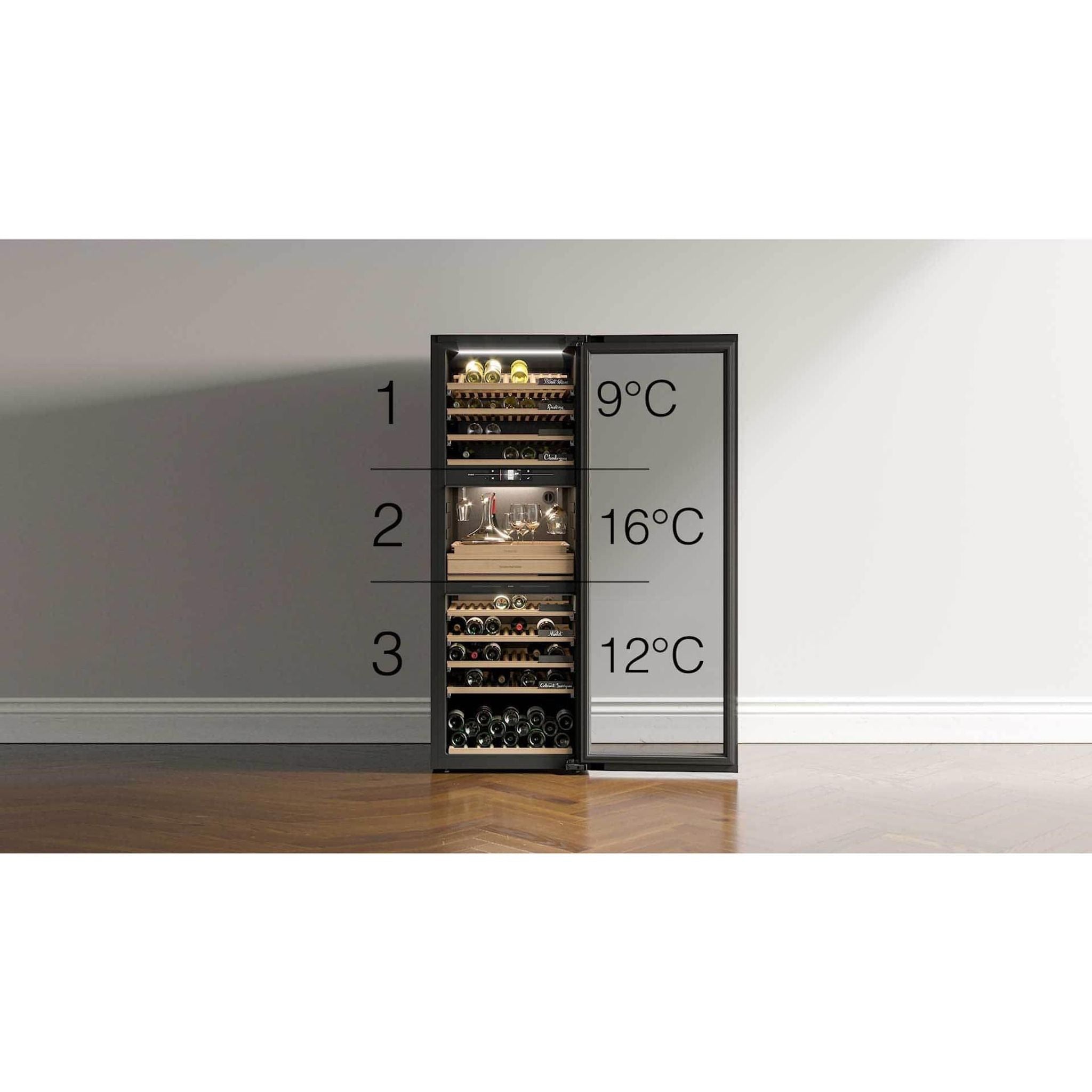 ASKO - 190 Bottle Multi Zone Wine Cabinet WCN311942G