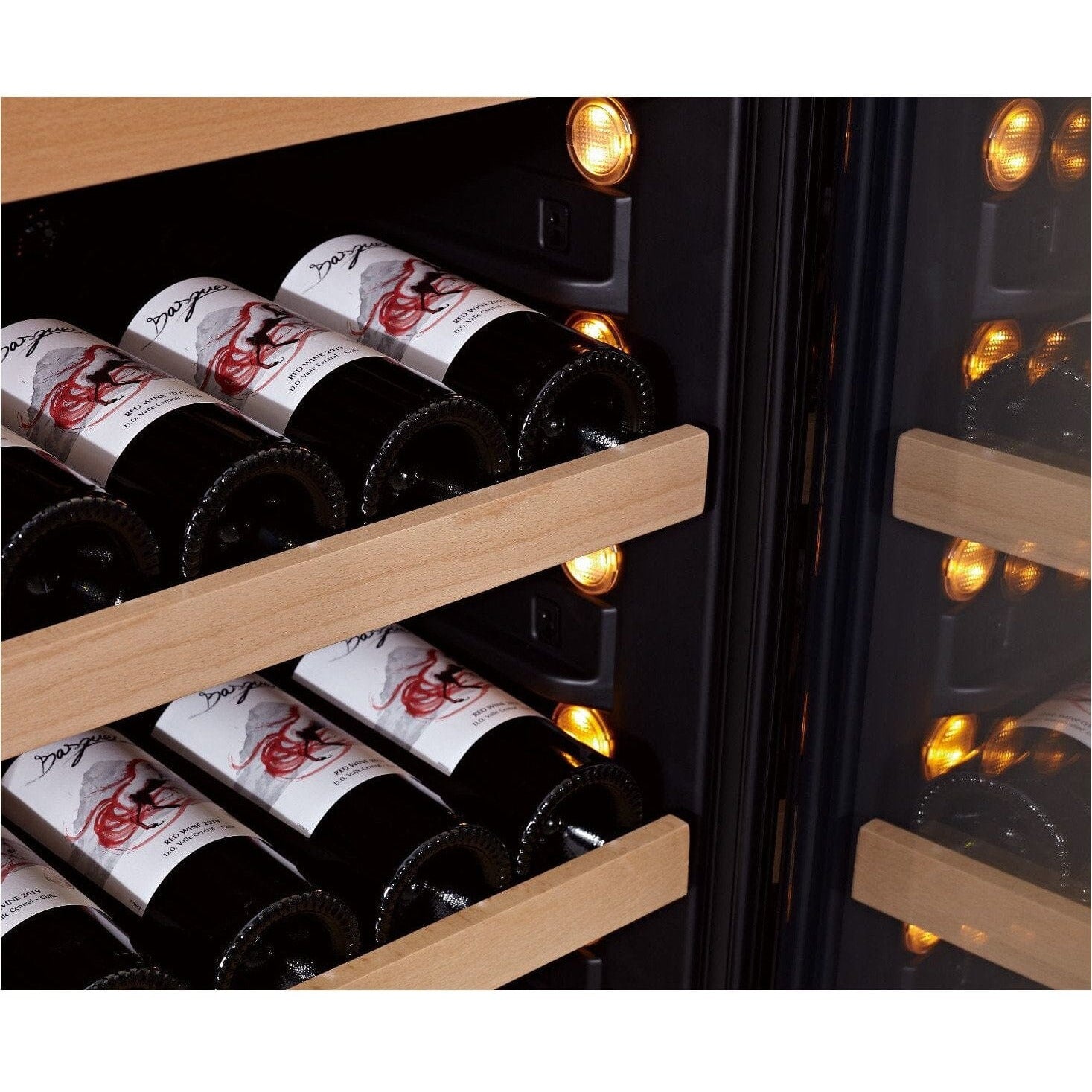 SWISSCAVE Premium - 600mm Dual Zone - 40 Bottle - Freestanding / Built in Wine Cooler - WLB-160DF