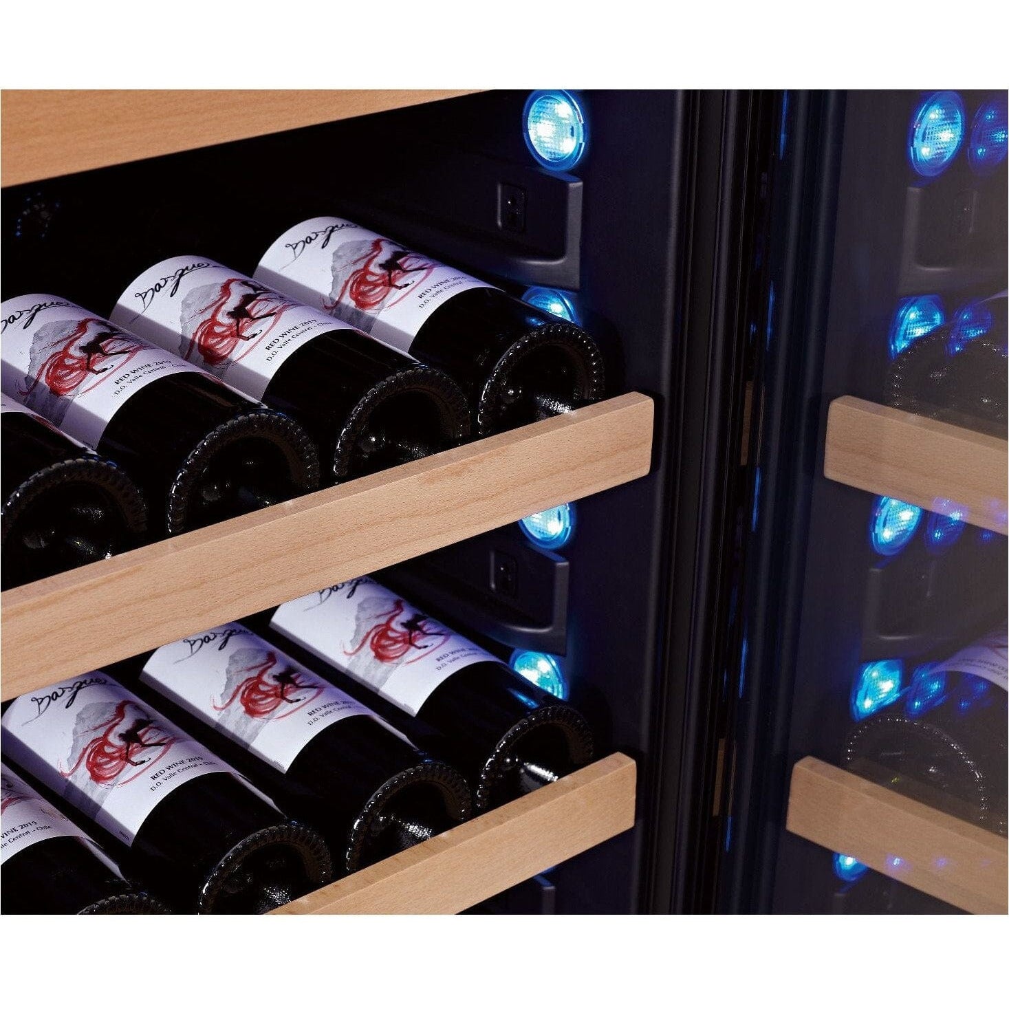 SWISSCAVE Premium - 600mm Dual Zone - 40 Bottle - Freestanding / Built in Wine Cooler - WLB-160DF