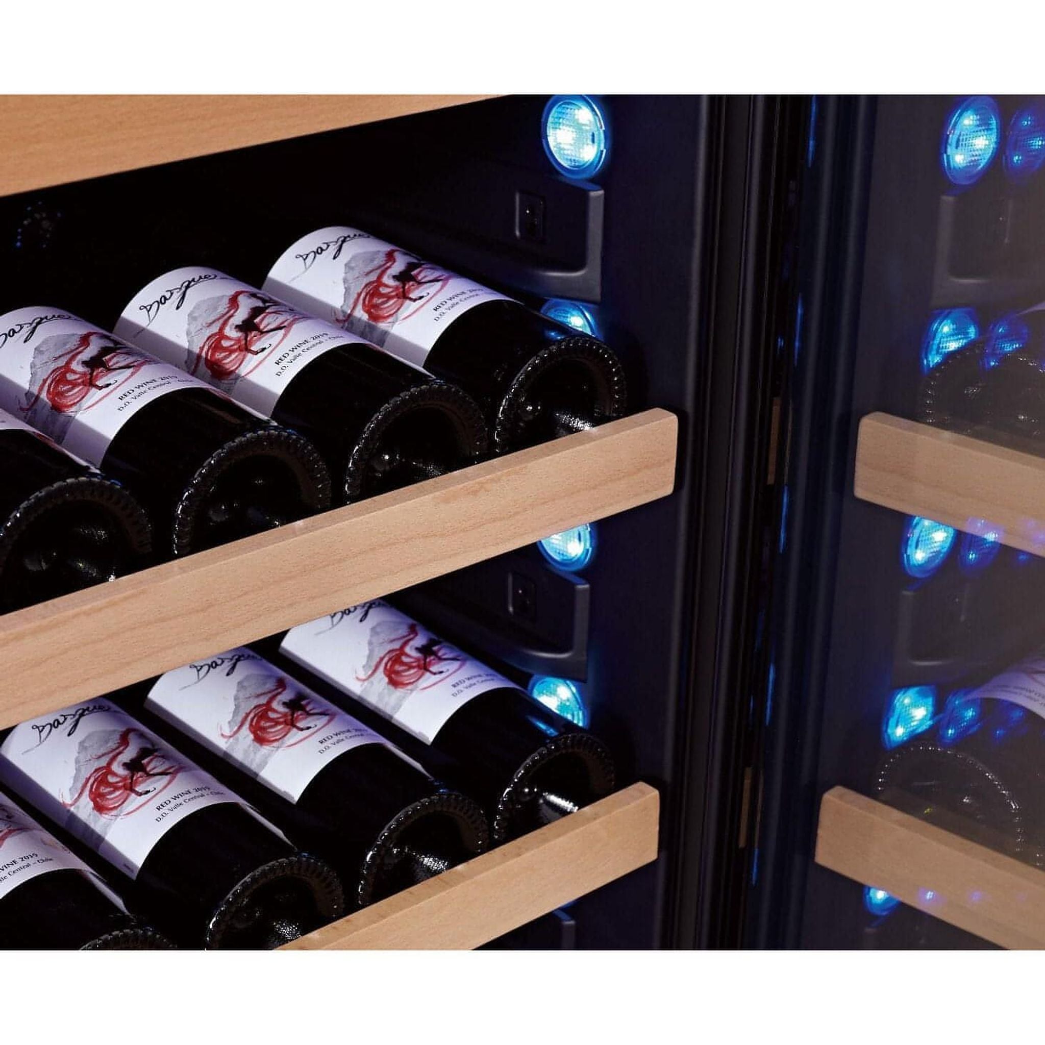 SWISSCAVE Premium - 600mm - 140 Bottle - Freestanding / Built in Wine Cooler - WLB460FLD-MIX